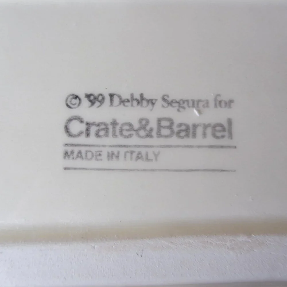 3 for $24 - debby segura for crate & barrel 430-978 1999 italy plate (W6352)